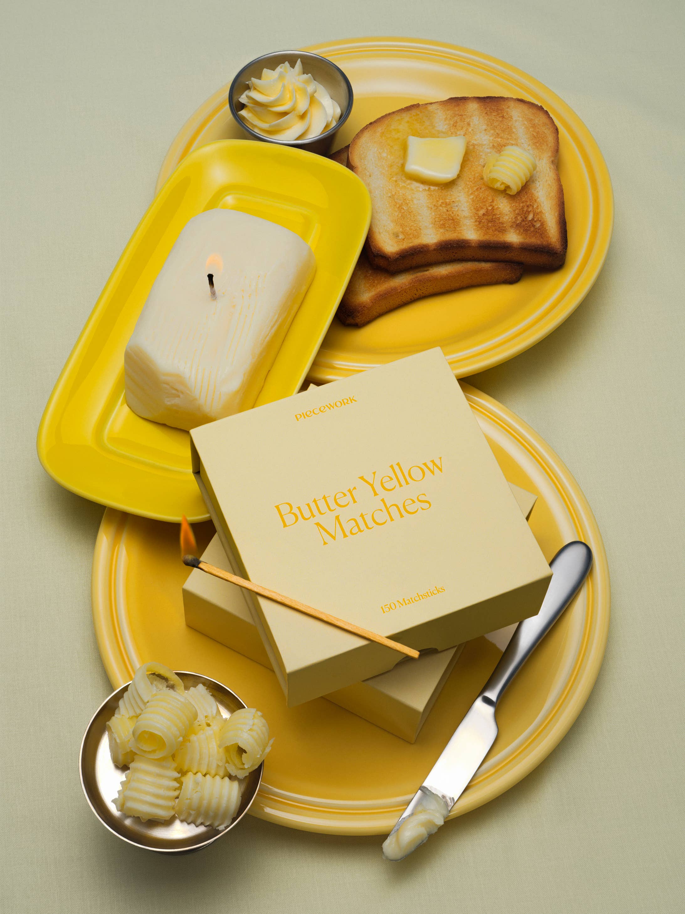 Butter Yellow Match Boxes
