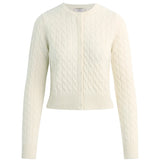 The Cable Dani Cashmere Cardigan Ecru