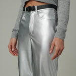 The Margot Vegan Leather Plated Silver