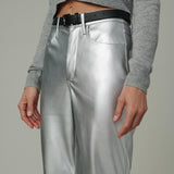 The Margot Vegan Leather Plated Silver