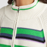 Striped Greta Half Zip Sugar Swirl Combo