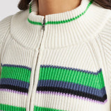 Striped Greta Half Zip Sugar Swirl Combo