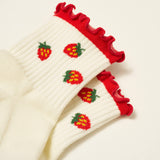Strawberry Ruffle Grip Pilates Socks