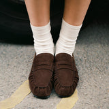 Aven Suede Brown Leather Loafers