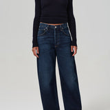Alessia Crewneck Ribbed Knit Sweater Navy