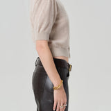 Raina Pointelle Short Sleeve Cardigan