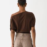 Marie Off The Shoulder Top Chocolate