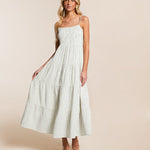 Balos Striped Maxi Dress Natural