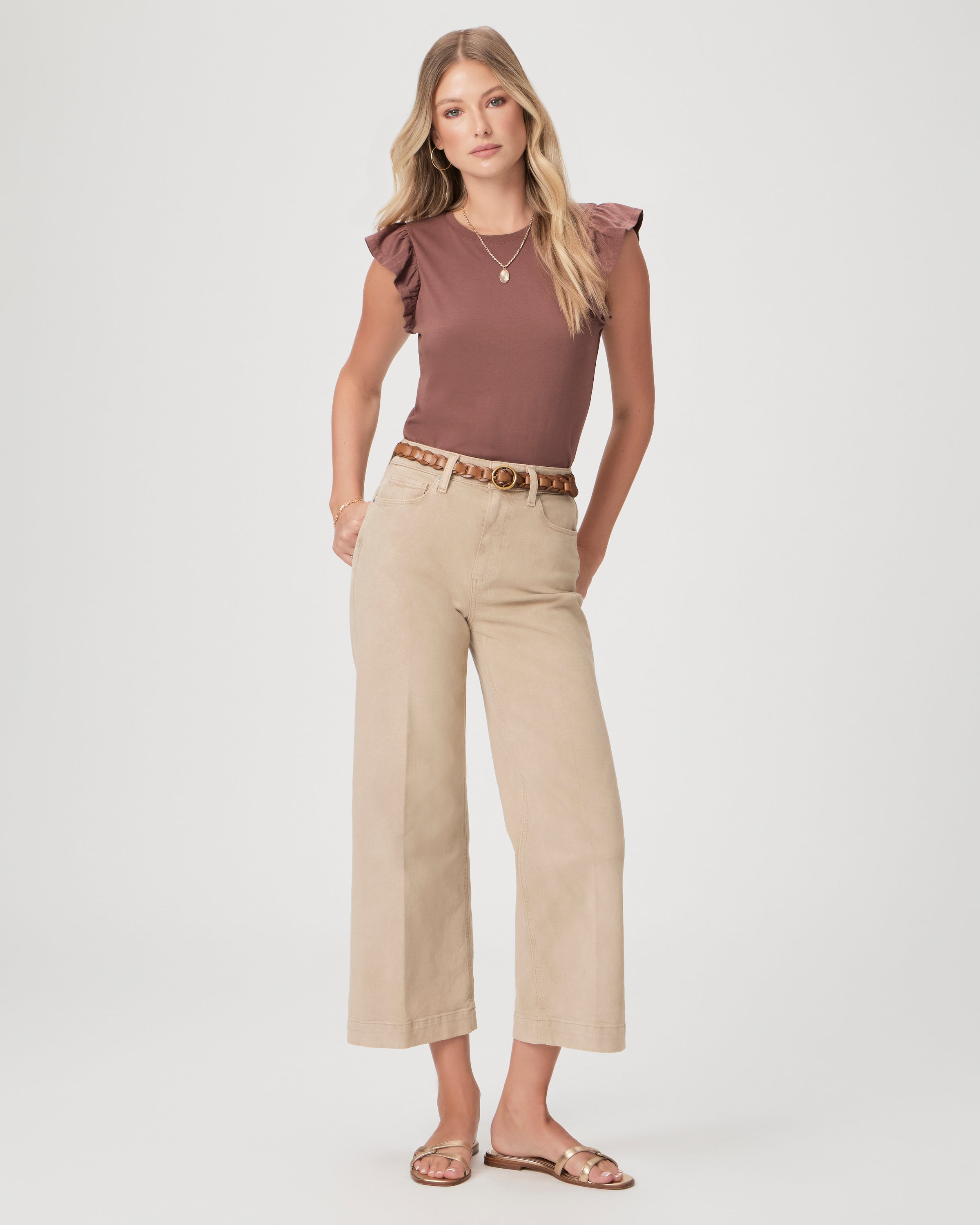 Anessa Cropped Wide Leg Vintage Soft Sand