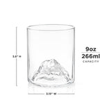 Viski Mountain Themed Crystal Tumblers - Set of 2