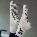 TCC Navy Wave, Surfboard, Palm, Sun | Pilates & Barre Grippy Socks