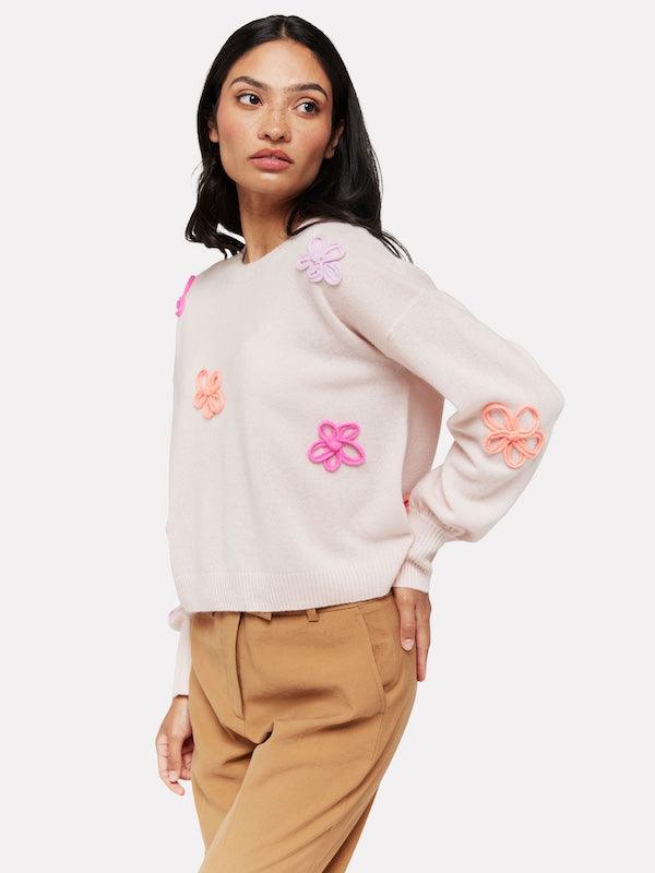 BRODIE Flower Pop Crew Neck Jumper