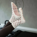 TCC Burgundy Polka Dots  | Pilates & Barre Grippy Socks