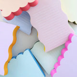 Scalloped Shaped Notepad | Peach + Persimmon Edge