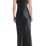 Diane Satin Dress Black