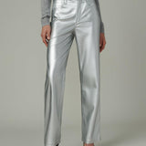 The Margot Vegan Leather Plated Silver