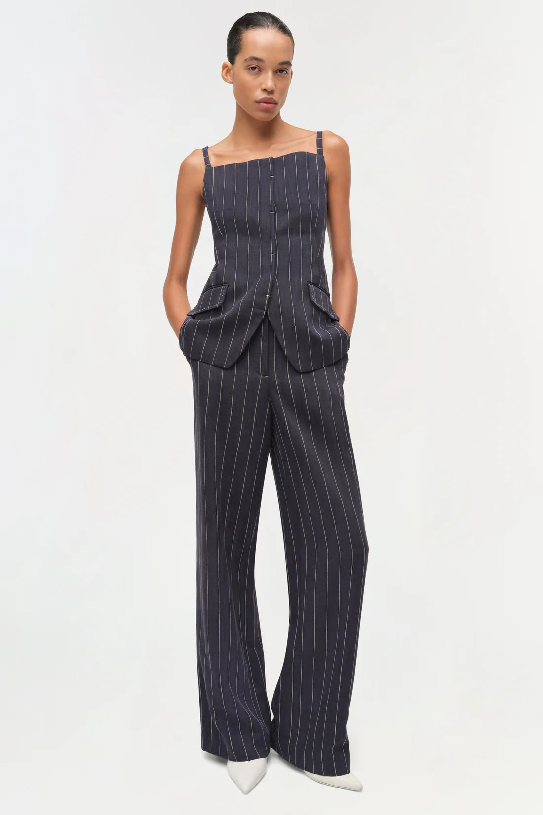 Edie S/L Top Midnight Stripe