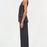 Edie S/L Top Midnight Stripe