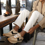 B.NTCD Tan Multi Nylon Sneaker