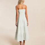 Balos Striped Maxi Dress Natural