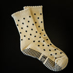 TCC Black & Cream Polka Dots  | Pilates & Barre Grippy Socks