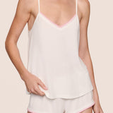 Frida Cami/Short PJ Set Ivory/Pink Nectar
