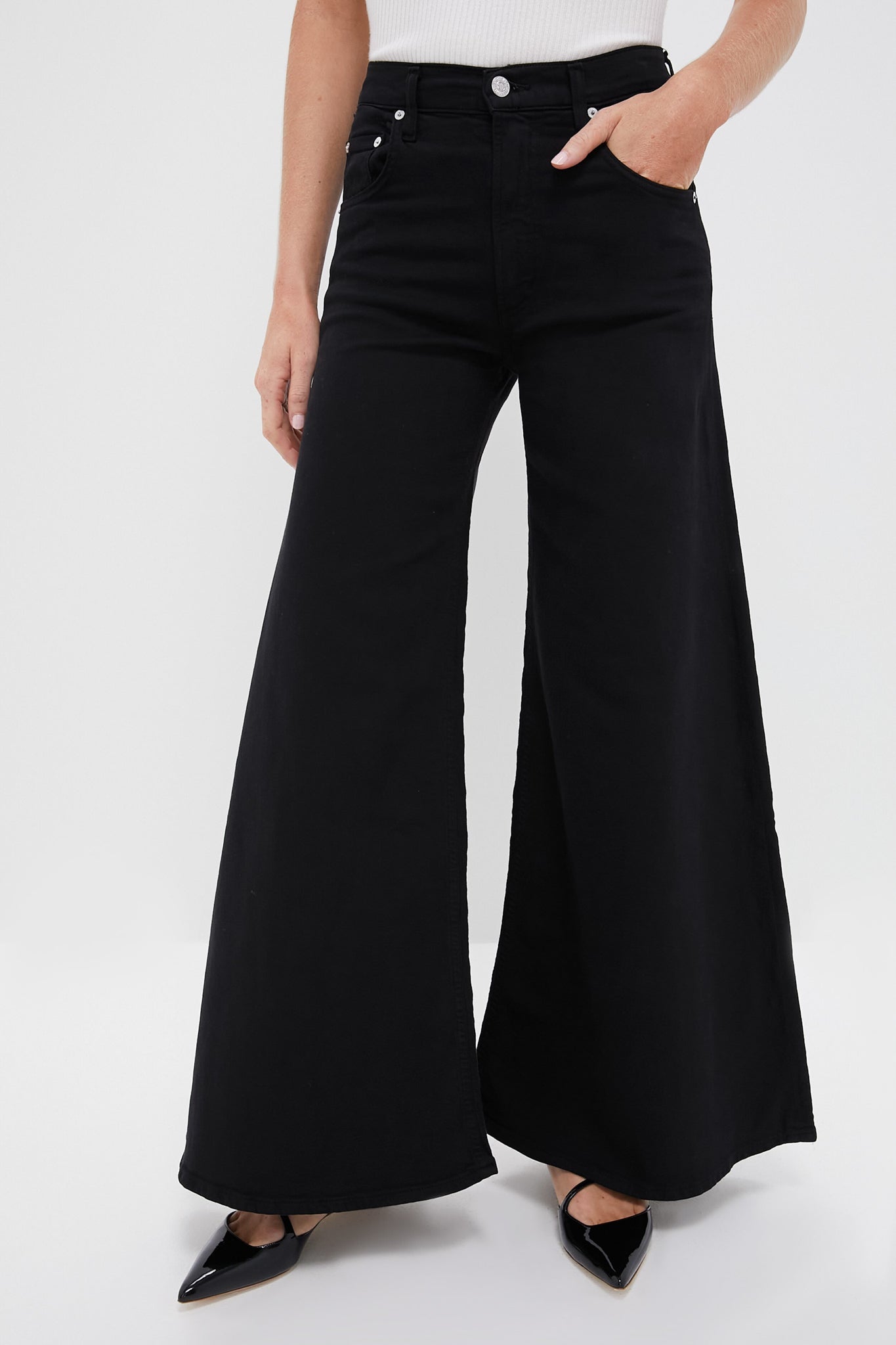 Amari Ultra Wide Leg Jean Black Currant