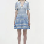 Tovi Polo Mini Dress Blue Hydrangea Multi