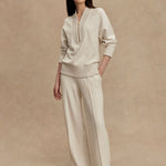 The Wide Leg Pant 28 Ivory Marl