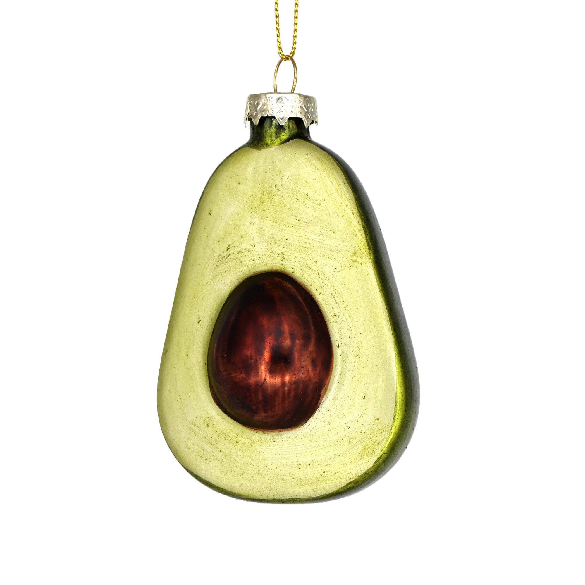 Avocado Handcrafted Glass Ornament
