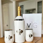 White Wine & Champagne Chiller Gift Set W/ Pickleball Logo