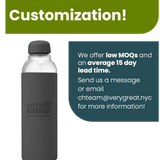 Glass Water Bottle: Charcoal