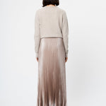 Marielle Metallic Satin Maxi Skirt Champagne Mist