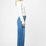 Lurex Tweed Knit Cardigan Classic Cream Gold