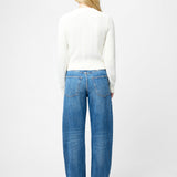 Lurex Tweed Knit Cardigan Classic Cream Gold