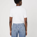 Babysoft Short Sleeve Top White Sky Blue Trim