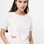 Babysoft Short Sleeve Top Porcelain Cream/Camel