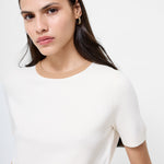 Babysoft Short Sleeve Top Porcelain Cream/Camel