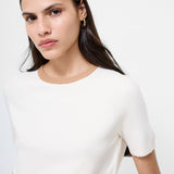 Babysoft Short Sleeve Top Porcelain Cream/Camel