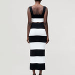 Bodycon Knit Maxi Skirt Black-Summer White