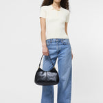 Crinkle Knit Slim Polo Porcelain Cream