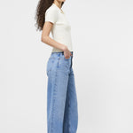 Crinkle Knit Slim Polo Porcelain Cream
