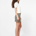 Vhari Knit Mock Neck S/S Top Porcelain Cream