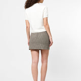 Vhari Knit Mock Neck S/S Top Porcelain Cream