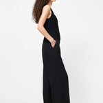 Ottoman Crinkle Sleeveless Top Black