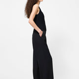 Ottoman Crinkle Sleeveless Top Black