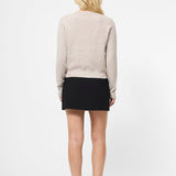 Ellie Knit Crew Neck Pullover Taupe