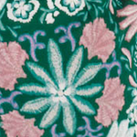 Green and Purple Floral Mini Dress