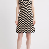 Lauren Chevron Mini Dress Sand Dollar Multi