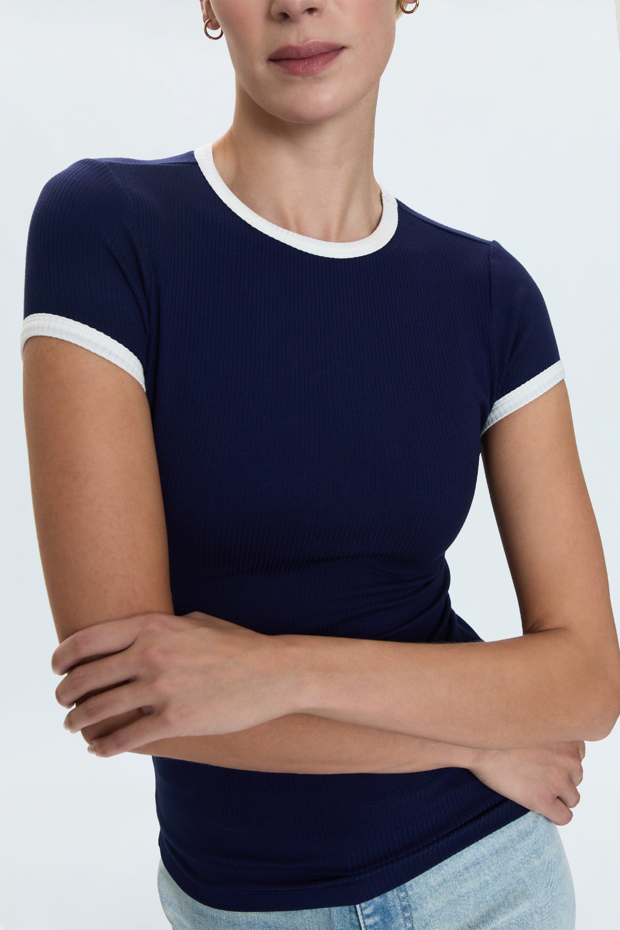 Renee Baby Ringer Tee Maritime (Navy) and White